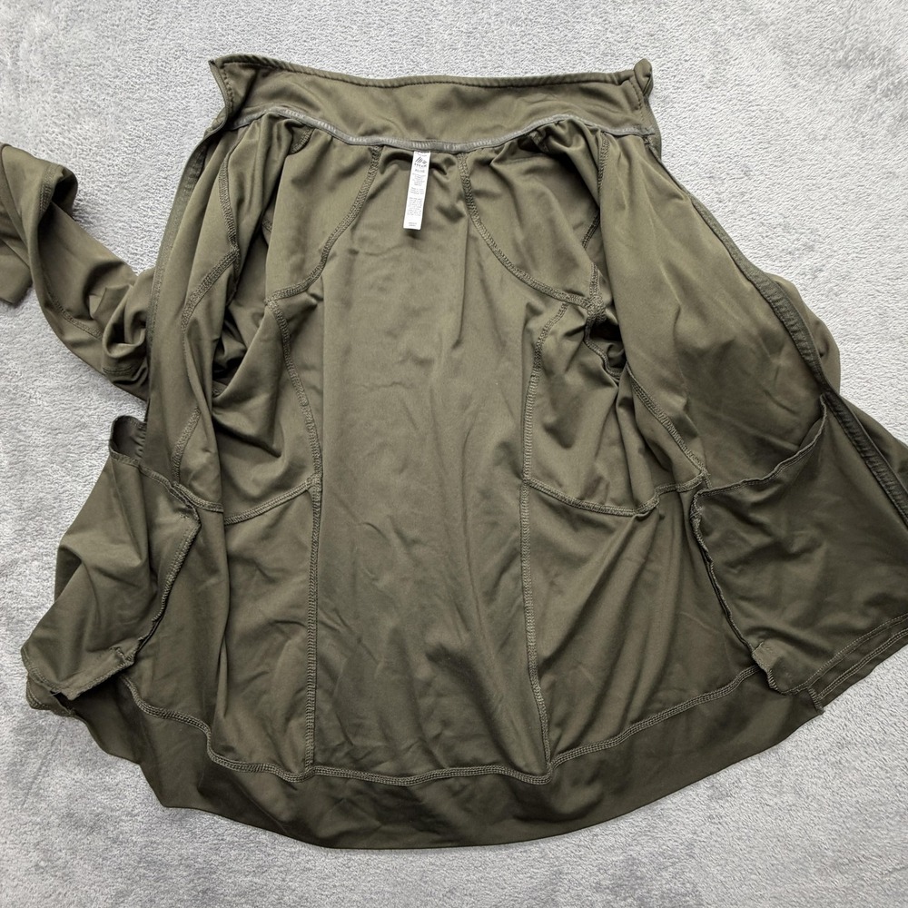 RBX Jacket Womens XL Green Full Zip Pockets Thumbholes Stretch Activewear - Picture 2 of 7